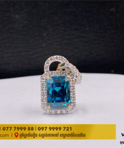 បន្តោងខ្សែកនារីដាំត្បូងរតនគិរីនិងពេជ្រ